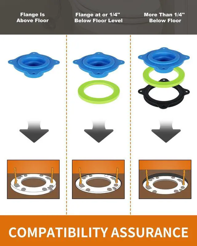 Alt view image 3 of 7 - Elastic Wax Ring Toilet Seal, No Mess Gasket Replacement Repair Kit Install