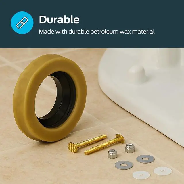 Alt view image 4 of 6 - Eastman 40007 Toilet Bowl Wax Ring Set, 4 inch x 3 inch
