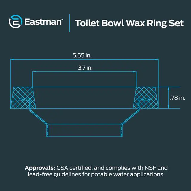 Alt view image 6 of 6 - Eastman 40007 Toilet Bowl Wax Ring Set, 4 inch x 3 inch