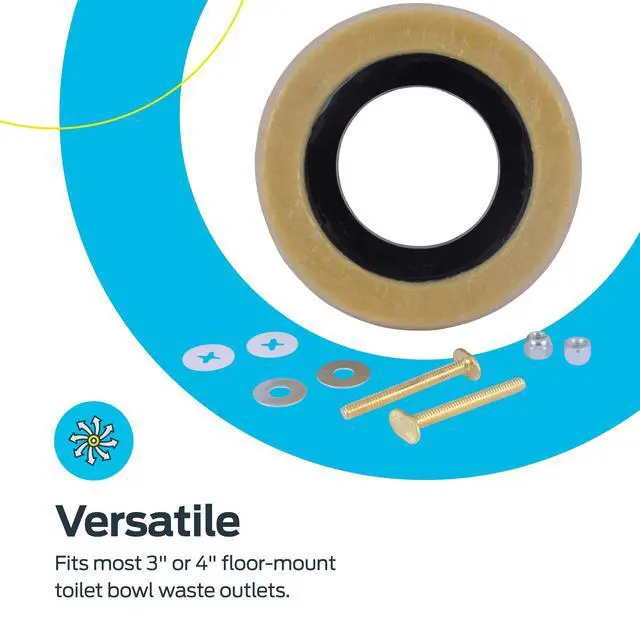Alt view image 5 of 6 - Eastman 40007 Toilet Bowl Wax Ring Set, 4 inch x 3 inch