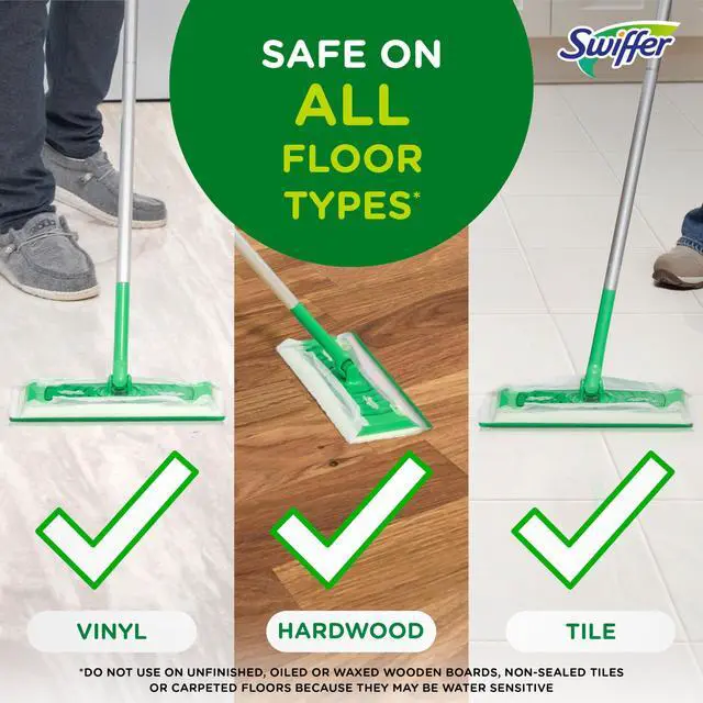 Alt view image 3 of 7 - Sweep + Mop, Wet Pads Refill, Floor Cleaner for Dirt, Dust, Hair, Cleaning Cloths for Mopping Home, Bathroom, Kitchen, All Purpose Multi-Surface Floor Wipes, Fresh and Gain, 36ct