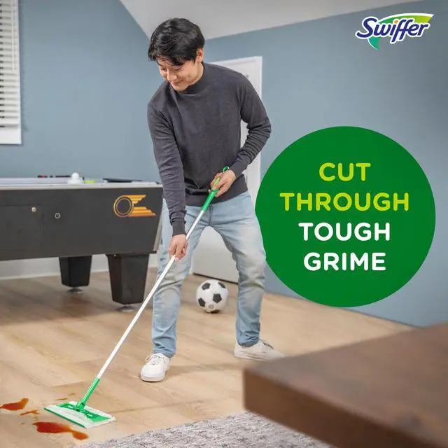 Alt view image 6 of 7 - Sweep + Mop, Wet Pads Refill, Floor Cleaner for Dirt, Dust, Hair, Cleaning Cloths for Mopping Home, Bathroom, Kitchen, All Purpose Multi-Surface Floor Wipes, Fresh and Gain, 36ct