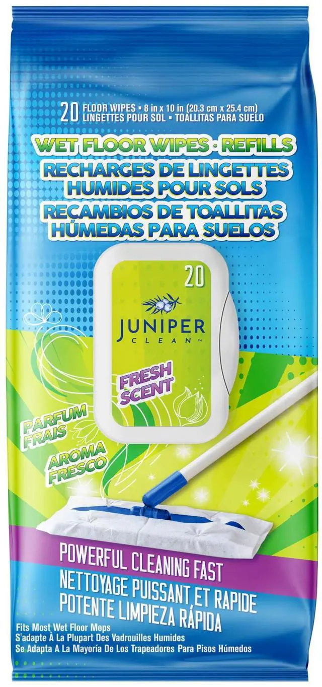 Main image of Wet Floor Wipes, Multi Surface Floor Cleaner Wet Mop Pads Fit Swiffer Sweeper Mop, Fresh Scent & Plant-Based Textured Cloth Trap Absorb Dirt, 20 Count (Pack of 1)