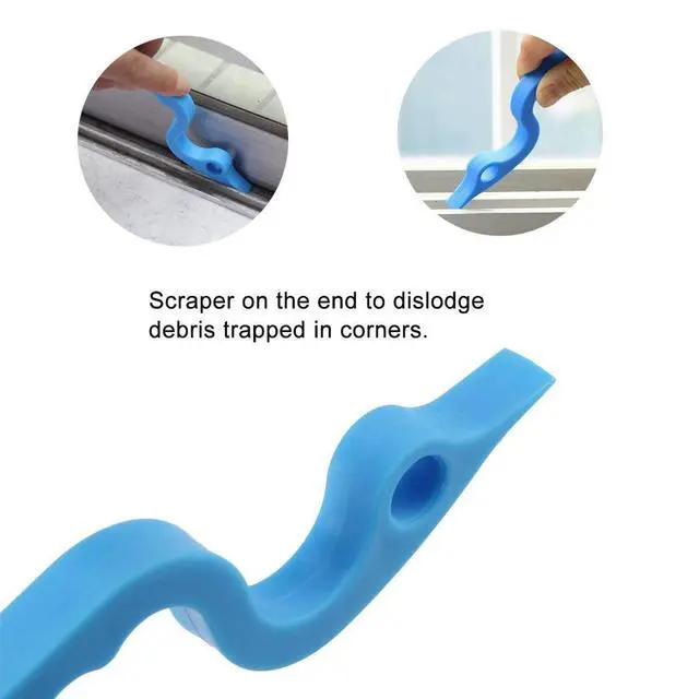 Alt view image 5 of 5 - 2pcs Hand-held Groove Gap Cleaning Tools Door Window Track Kitchen Cleaning Brushes (Sky Blue)