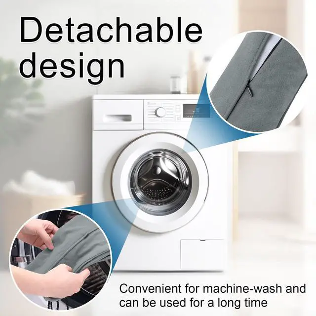 Alt view image 6 of 7 - 36 Inch Door Draft Stopper, Blocks Hot Cold Air with Removable Washable Cover, Gaps Up to 3 Inch, All-Season Noise and Wind Seal, Under Draft Stopper for Bottom of Door Window, Grey