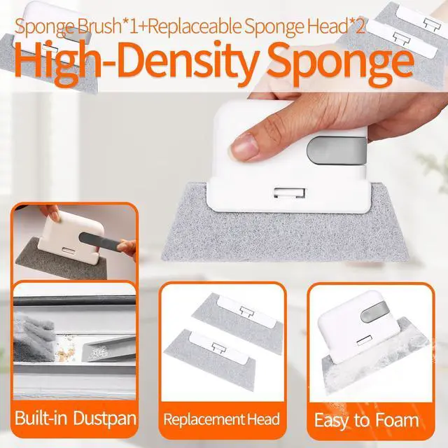 Alt view image 3 of 7 - 13Pcs Crevice Cleaning Brush Set, Window Groove Cleaning Brush Kit Hard Bristle for Sliding Door, Sill, Tile Lines, Shutter, Corner, Grout, Sink