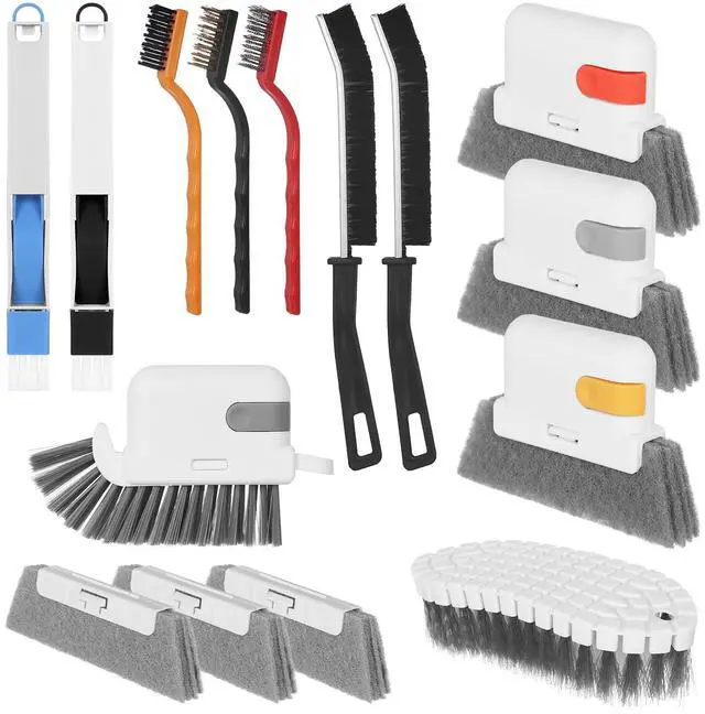 Main image of 15 Pcs Window Groove Cleaning Brush Tool, Door Window Track Cleaner Groove Gap Cleaning Tools Crevice Cleaning Brush Gap Scrub Brush for Shutter Sliding Door Keyboard Tile Lines Sill Car Vents
