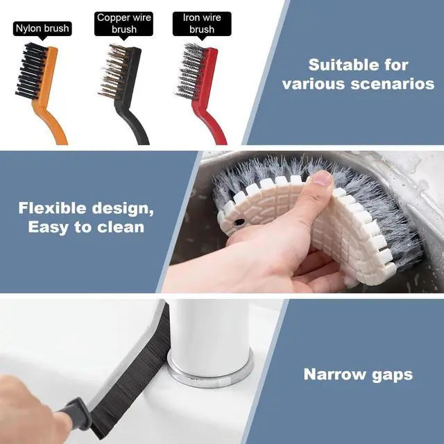 Alt view image 5 of 7 - 15 Pcs Window Groove Cleaning Brush Tool, Door Window Track Cleaner Groove Gap Cleaning Tools Crevice Cleaning Brush Gap Scrub Brush for Shutter Sliding Door Keyboard Tile Lines Sill Car Vents
