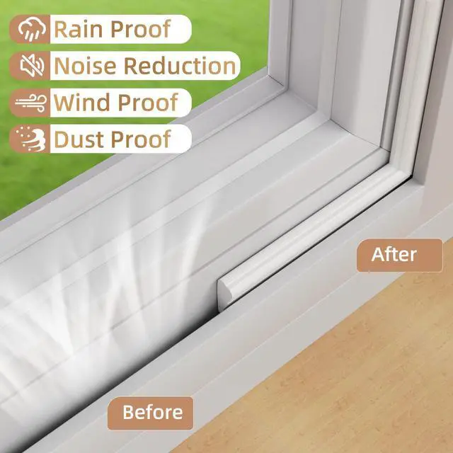 Alt view image 7 of 7 - 118 Wedge-Shape Foam Window Weather Stripping Door Seal Strip,Soundproofing Frame Winter Insulation Tape for Exterior Front Door,Noise Cancelling Window Inserts,Door Gap Filler Light Blocker,White