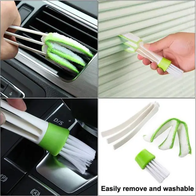 Alt view image 5 of 7 - 5Pcs Crevice Cleaning Brush Set, Hard Bristle Grout Brush for Window Track, Tile Lines, Sink Corners, Small Gaps, Bottles & Blinds