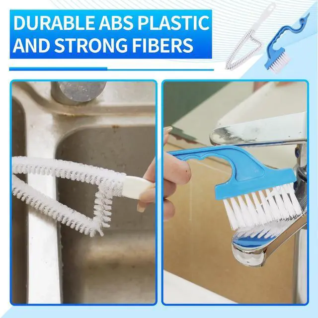Alt view image 5 of 6 - Window Track Cleaner Tool Set, 13 Pcs Magic Window Sill Cleaning Tools Kit with Groove Cleaning Brush for Door Tracks, Tile Lines, Shutter, Car Vents