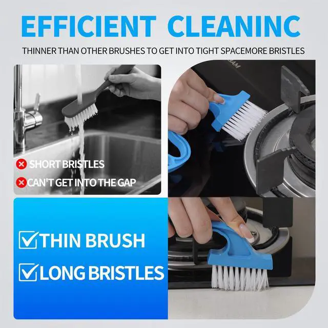 Alt view image 6 of 6 - Window Track Cleaner Tool Set, 13 Pcs Magic Window Sill Cleaning Tools Kit with Groove Cleaning Brush for Door Tracks, Tile Lines, Shutter, Car Vents