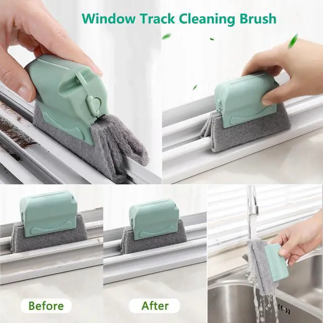 Alt view image 4 of 6 - 21Pcs Small Cleaning Brush for Car Glass & Gap Crevice Cleaning - Window/Door Tracks, Bathroom Sink, Mirrors, Window Sills, Sliding Doors, Shower Door Tracks