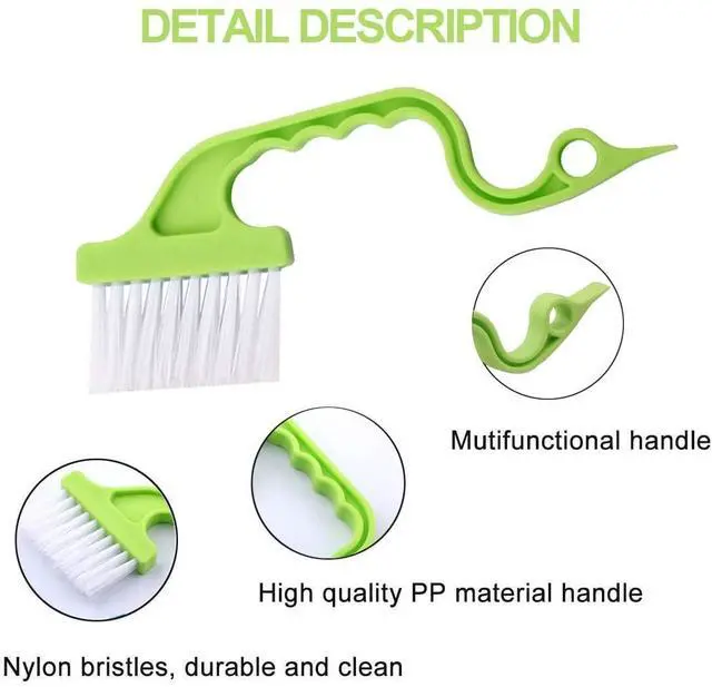 Alt view image 4 of 7 - Window Groove Cleaning Brushes Tools,6 Pcs Household Deep Cleaning Tool,Magic Window Sill Cleaning Tool for Slide Door,Shutter,Air Conditioner,Bathroom/Shower,Blinds,Vents (6 PCS)