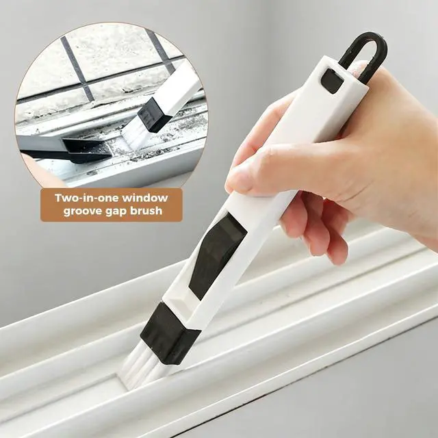 Alt view image 7 of 7 - 6Pcs Window Track Cleaner with Hard Bristle Brush & Scraper, 2-in-1 Groove Cleaning Tool for Sliding Door Tracks, Window Sills, and Seal Crevices