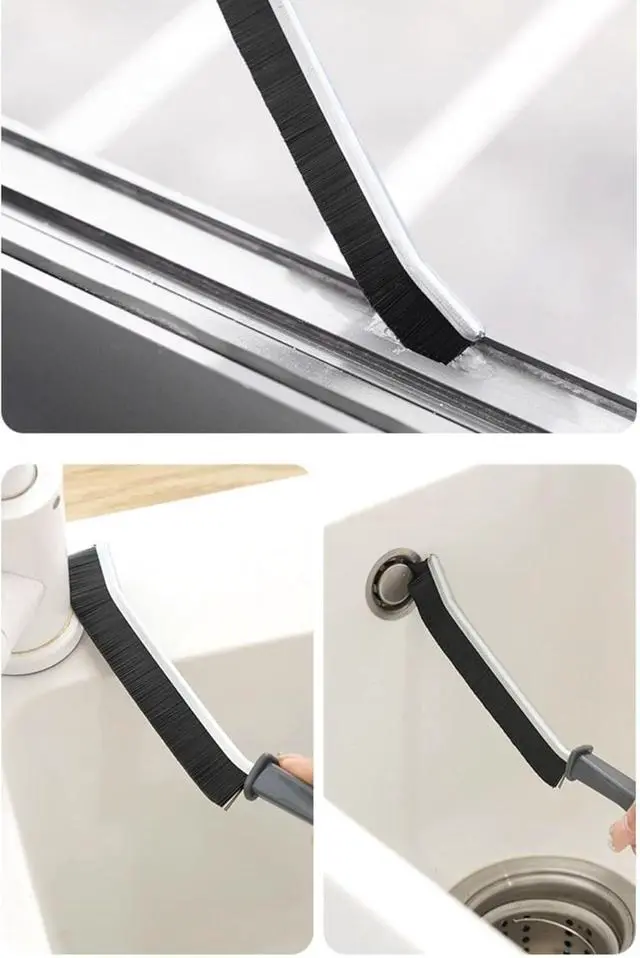 Alt view image 6 of 7 - Window Track Cleaning Tool Set, 4Pcs Washable Sponge Brushes with Corner Scraper & Detachable Head, Deep Clean for Window Grooves, Sliding Doors, Tile Grout, Air Vents & Keyboard Gaps