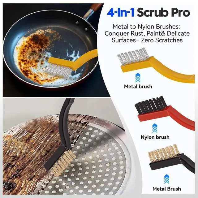 Alt view image 6 of 7 - Window Track Cleaner Tools Set, 14 PCS Window Groove Cleaning Brush Kit for for Sliding Door, Window Sill, Shutter, Car Vents