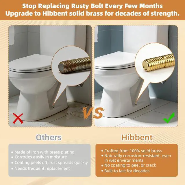 Alt view image 5 of 7 - Extra Thick Toilet Wax Ring Replacement Kit, Universal Toilet Seal Ring with Brass Toilet Floor Bolts and Retainer Washers, PE Flange Fits 3 Inch and 4 Inch Drain Pipes