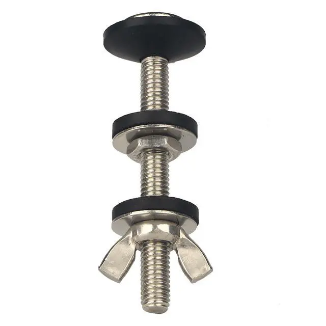 Alt view image 3 of 4 - Universal Toilet Tank to Bowl Gasket & Tank to Bowl Bolts, 2 Kind Gasket and 4 Pieces 5/16 * 3.15 Inch Toilet Tank Bolts, Fit Most 2-Inch and 3-Inch Flush Valve Opening