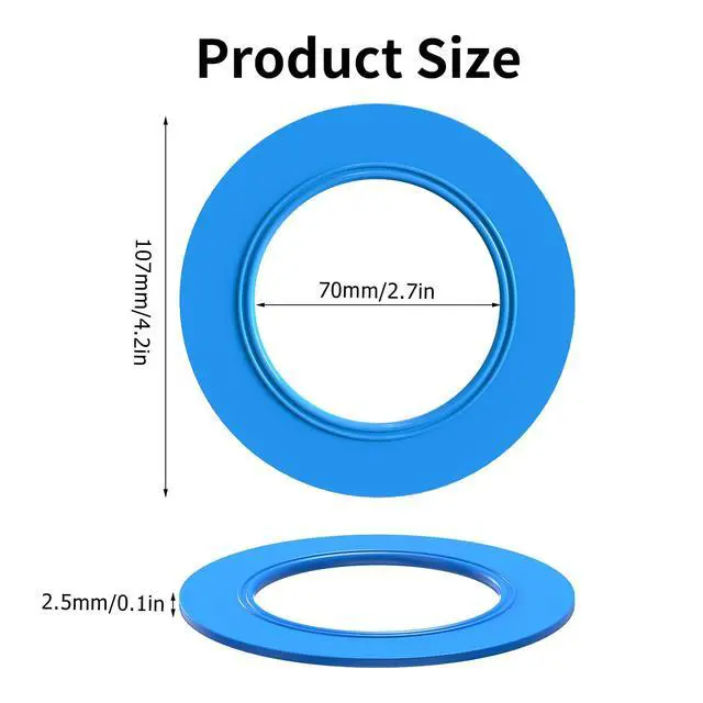Alt view image 6 of 7 - Flush Valve Seal for American Standard and Eljer Toilet, 3 Pack Toilet Parts for 7301111-0070A Upgraded Silicone Material Flush Valve Replacement Kit Gasket Ring for Champion 4 and Eljer Titan 4