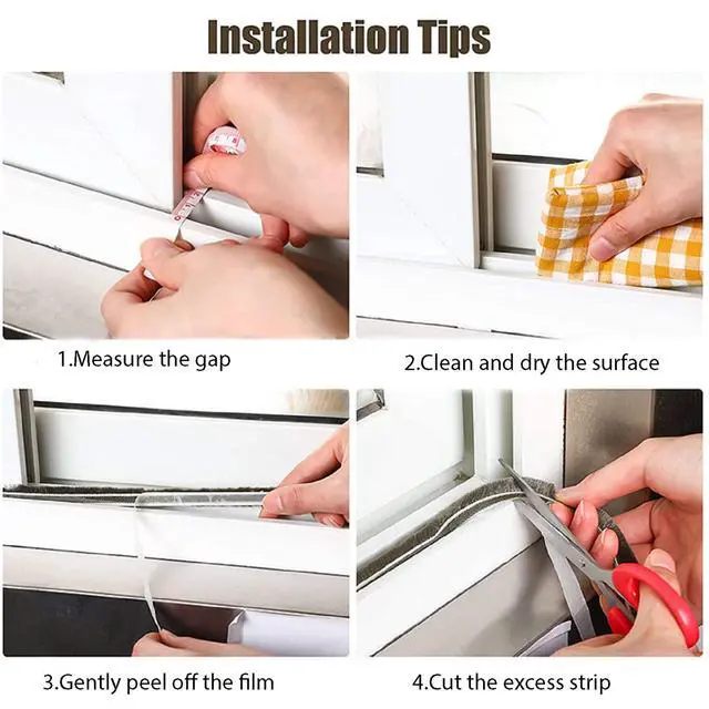 Alt view image 6 of 6 - 33 Ft Gray Self-Adhesive Soundproofing Weather Stripping for Doors and Windows, 0.35" Wide x 0.2" Thick