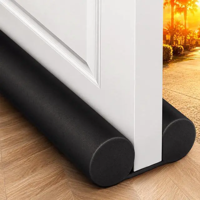 Main image of Under Door Draft Stopper for Bottom of Doors 38" Black Door Blocker Noise ReducerLight Cold Air Guard Breeze Sound Proof Door Sweep Weather Stripping Door Seal Insulation Strip Gap Filler