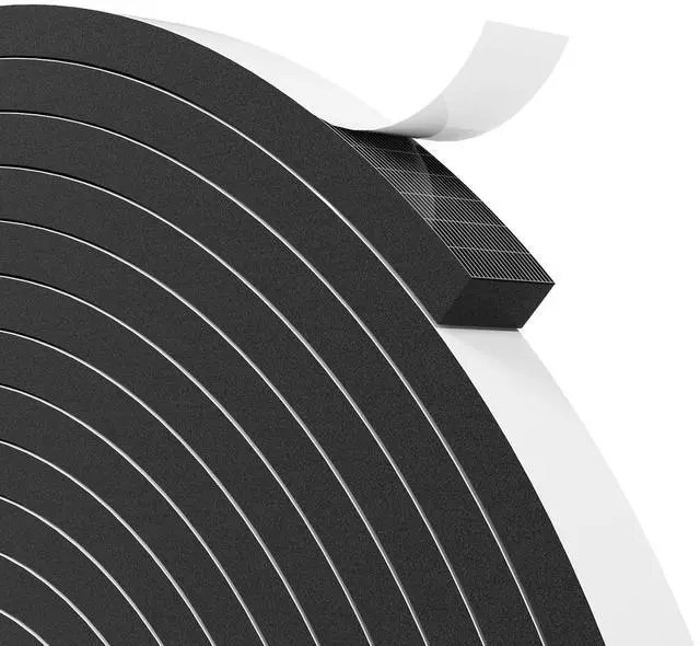 Main image of 33FT EVA Foam Weather Stripping Door Seal, Self-Adhesive Weatherstrip Tape for Door Frame, Window Gaps, Soundproof Insulation