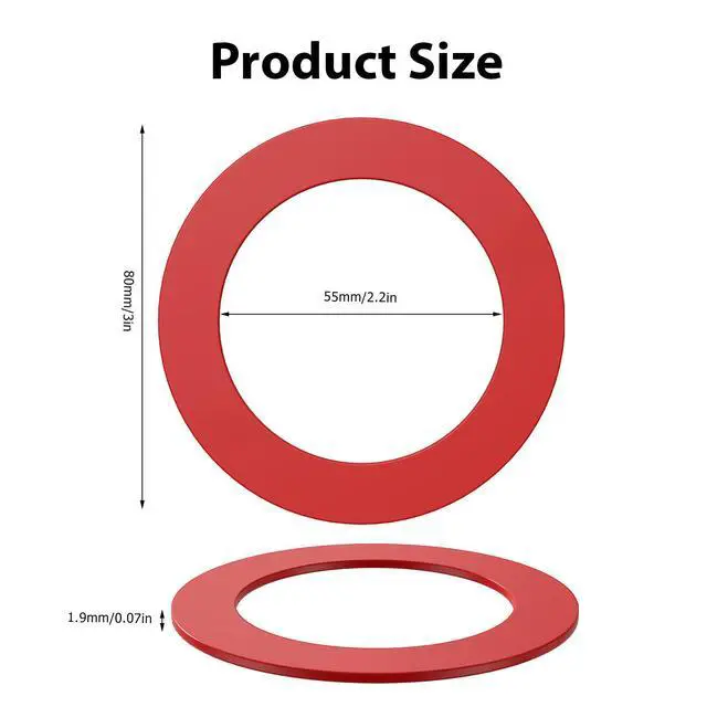 Alt view image 6 of 7 - Flush Valve Seal for Mansfield, 3 Pack Upgraded Silicone Material Toilet Tank Gasket Replacement Parts for 210 and 211, Equivalent to 630-0030