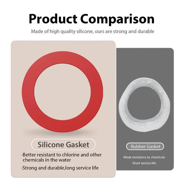 Alt view image 3 of 7 - Flush Valve Seal for Mansfield, 3 Pack Upgraded Silicone Material Toilet Tank Gasket Replacement Parts for 210 and 211, Equivalent to 630-0030