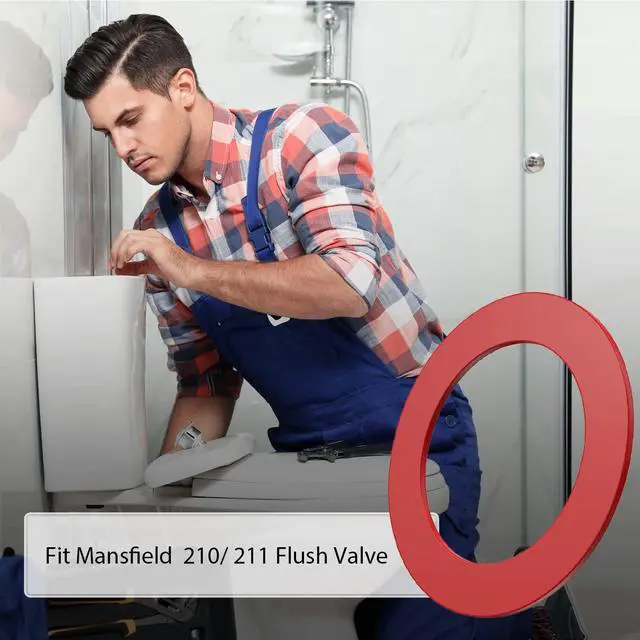 Alt view image 5 of 7 - Flush Valve Seal for Mansfield, 3 Pack Upgraded Silicone Material Toilet Tank Gasket Replacement Parts for 210 and 211, Equivalent to 630-0030
