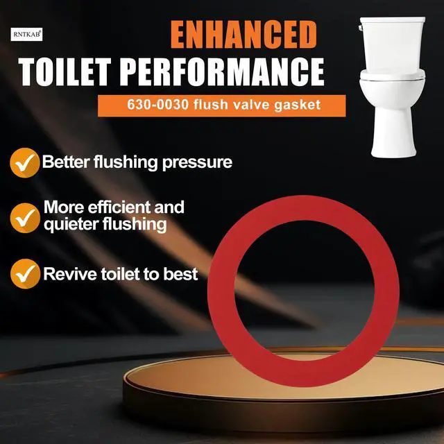 Alt view image 4 of 6 - Flush Valve Seal for Mansfield 210/211 Flush Valve - 2-Pack Toilet Gasket Replacement Parts - Upgraded Leak-Proof Silicone 630-0030 Seal