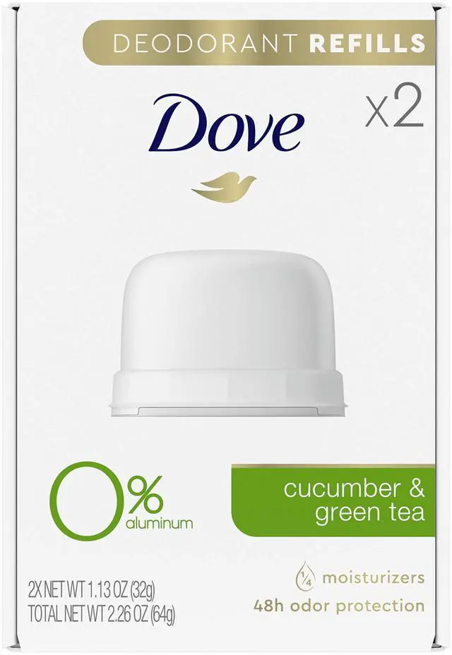 Main image of Deodorant Refills Refill Kit 0% Aluminum Cucumber & Green Tea Aluminum Free Deodorant 1.13 oz