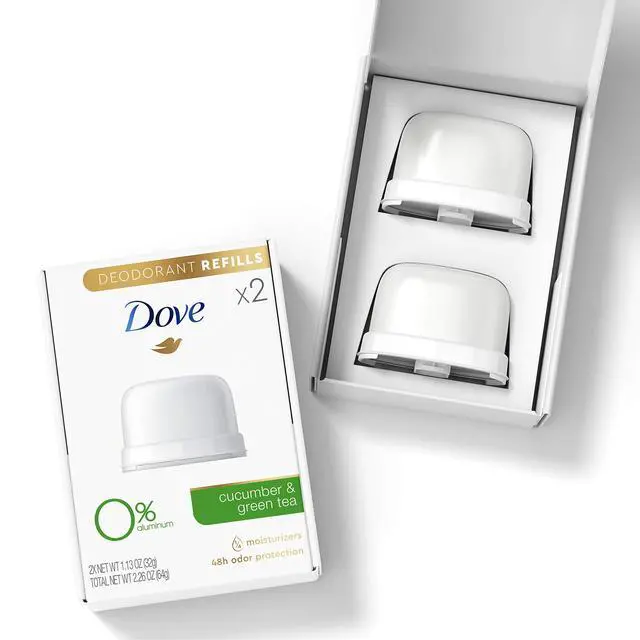 Alt view image 4 of 7 - Deodorant Refills Refill Kit 0% Aluminum Cucumber & Green Tea Aluminum Free Deodorant 1.13 oz
