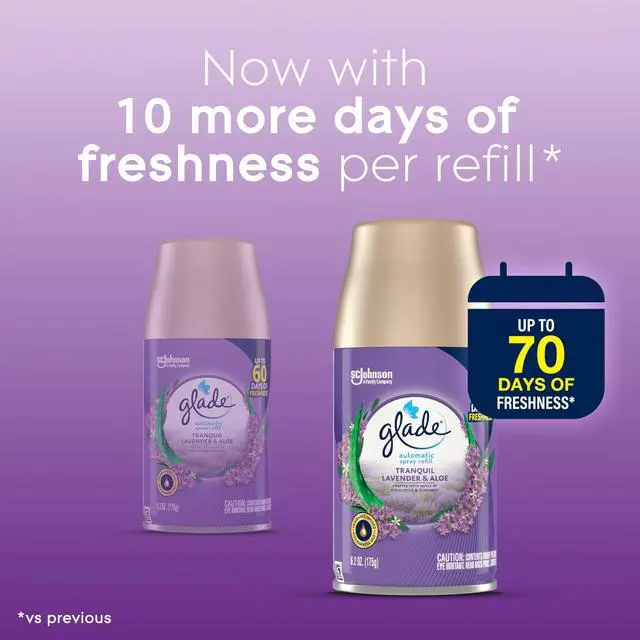 Alt view image 5 of 7 - Automatic Spray Refill, Air Freshener for Home and Bathroom, Tranquil Lavender & Aloe, 6.2 Oz, 3 Count