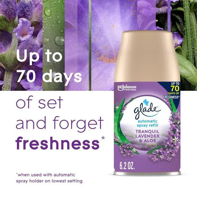 Alt view image 6 of 7 - Automatic Spray Refill, Air Freshener for Home and Bathroom, Tranquil Lavender & Aloe, 6.2 Oz, 3 Count