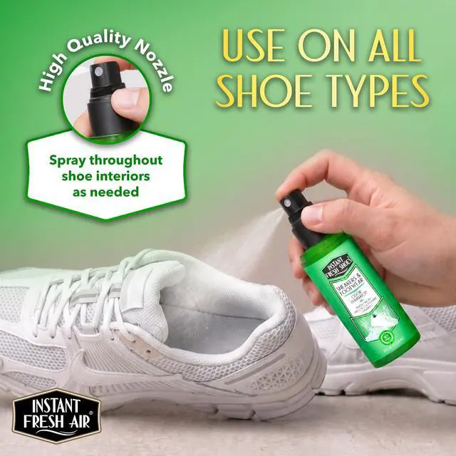 Alt view image 4 of 7 - Shoe Deodorizer & Foot Odor Elimination Spray - Instant Shoe Smell Remover for Sneakers, Cleats, Boots, All Footwear, Gym Bags & Sports Equipment - Fresh Lavender Scent - 4 fl oz.