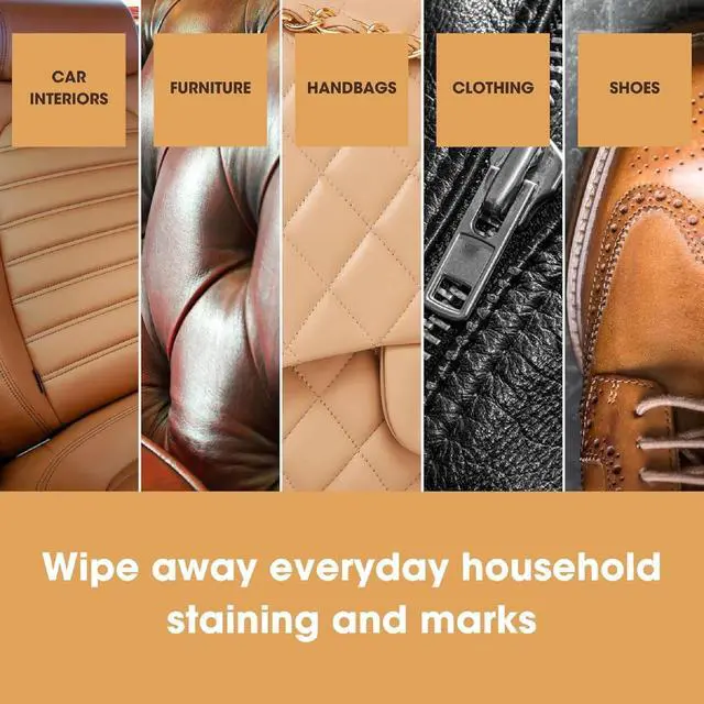 Alt view image 6 of 7 - Leather Cleaning Wipes | 80 Count | 4-in-1 Clean, Nourish, Condition, & Restore Leather & Vinyl Furniture, Handbags, Jackets, Car Seats, Interiors & More | Residue & Streak-Free