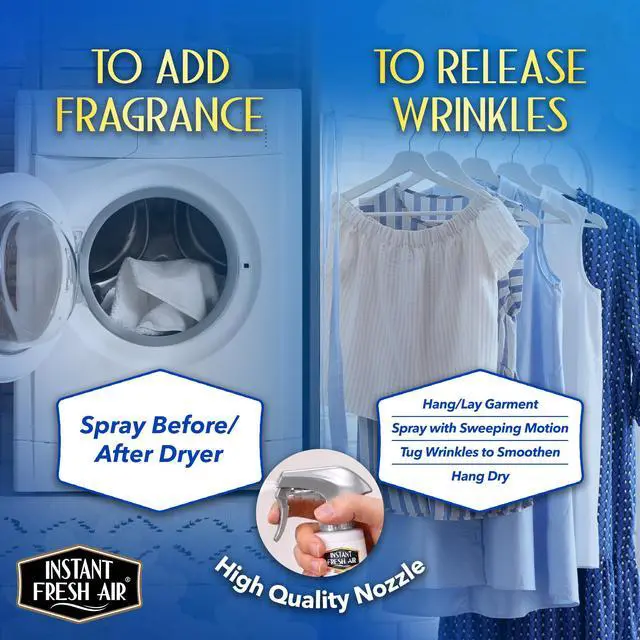 Alt view image 4 of 7 - After Dryer Fabric Freshener & Wrinkle Release Spray - For Clothes & Laundry - Luxury Fragrance Odor Remover & Wrinkle Releaser - =For Home & Travel - Fresh Linen Scent - 10.1 fl oz.