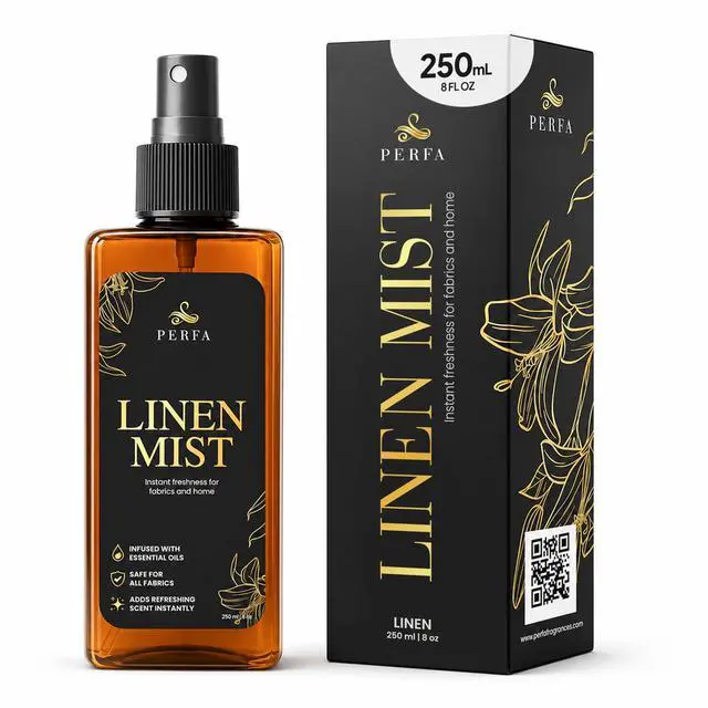 Main image of Room and Linen Spray - 250ml Long Lasting Fabric Refresher Spray for Bedding, Laundry, Pillow, Sheets and Curtains with Odor Eliminator Formula - Room Freshener Spray for Hotel & Home