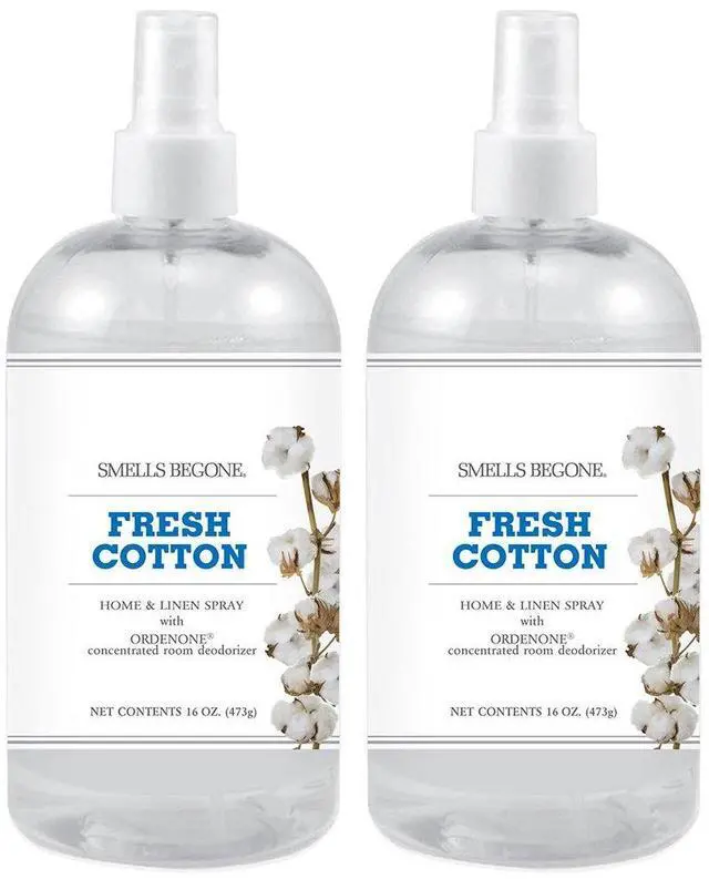 Main image of Air Freshener Home & Linen Spray - 16 oz, Pack of 2 - Odor Eliminator - Made with Essential Oils (Fresh Cotton)