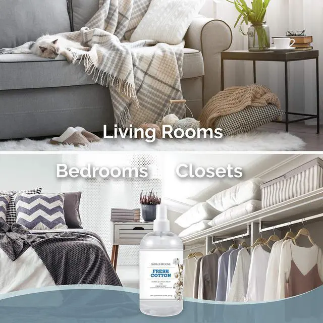 Alt view image 3 of 6 - Air Freshener Home & Linen Spray - 16 oz, Pack of 2 - Odor Eliminator - Made with Essential Oils (Fresh Cotton)