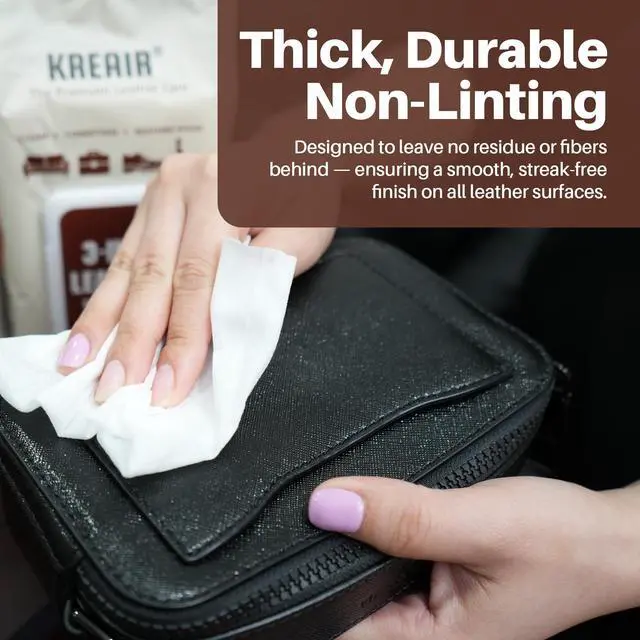Alt view image 6 of 7 - 3in1 Leather Cleaner Wipes 75 Count, XL 8 x 10 in
