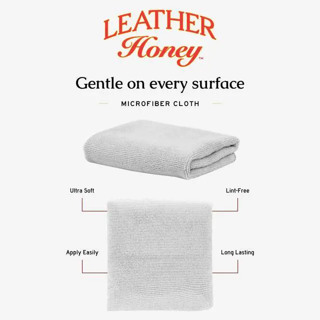 Alt view image 2 of 7 - Lint-Free Application Cloth: Microfiber Cloth for Use with Leather Conditioner and Cleaner. Made in The USA Since 1968
