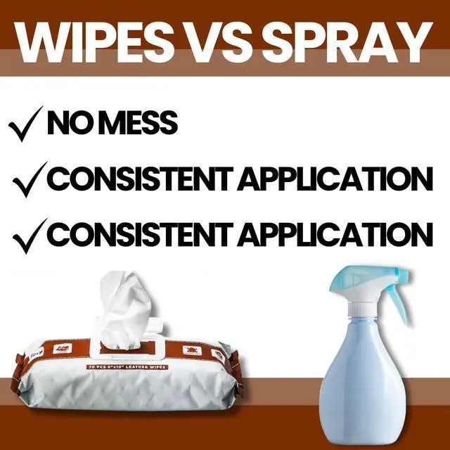 Alt view image 5 of 5 - Leather Cleaner Wipes - Clean, Condition, & Protect - Cleansing Wipes for Interior, Furniture, Purses, Shoes Boots - Car Cleaning Supplies - Extra Large 8"x10" - 70 Count