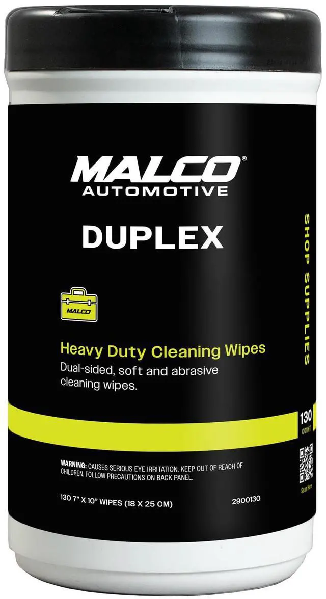 Main image of Duplex Heavy Duty Cleaning Wipes for Home and Auto - Dual Sided Textured, Wet Wipe/Removes Grease, Tar, Paint, Oil, Dirt/No Residue/Safe for Hands/Made in USA (130 Wipes)
