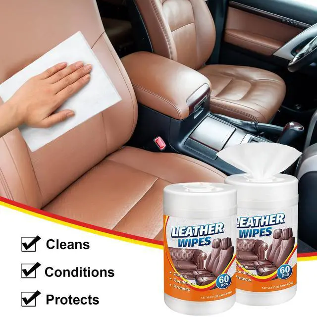 Alt view image 5 of 6 - 240 Count Large Leather Cleaner Conditioner Wipes Clean Protect Restore for Furniture, Car Seats, Shoes, Bags & More, Prevents Cracking & Fading, 8" x 5.5" Bulk Size