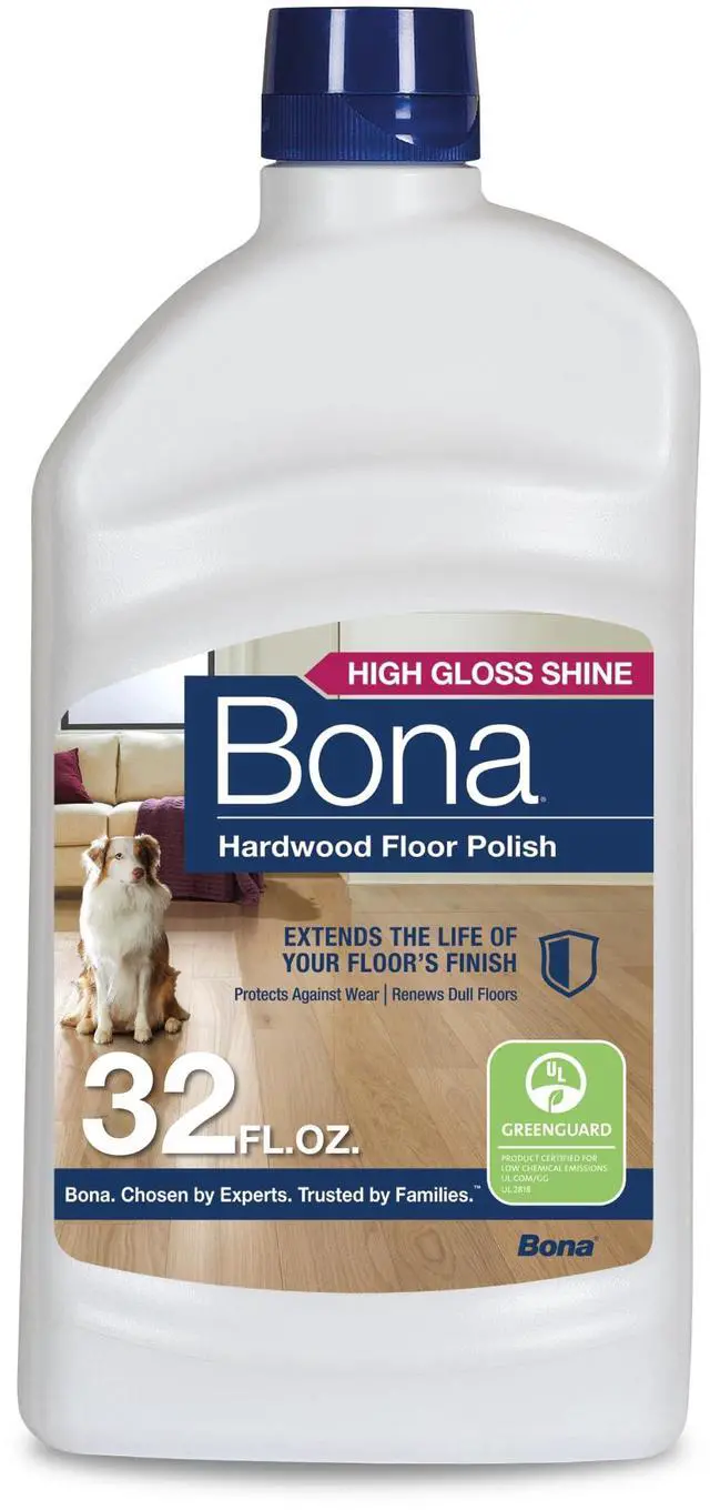 Main image of Hardwood Floor Polish - 32 fl oz - High Gloss Shine - Polish for Wood Floors - Protects and Renews Dull Flooring - Covers 500 sq ft