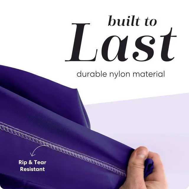 Alt view image 4 of 7 - Extra Large Heavy Duty Laundry Bag, 30" x 40" Nylon, Durable & Machine Washable, Locking Drawstring Closure, Fits Hamper or Basket, Travel & Dorm Room Essentials, Purple
