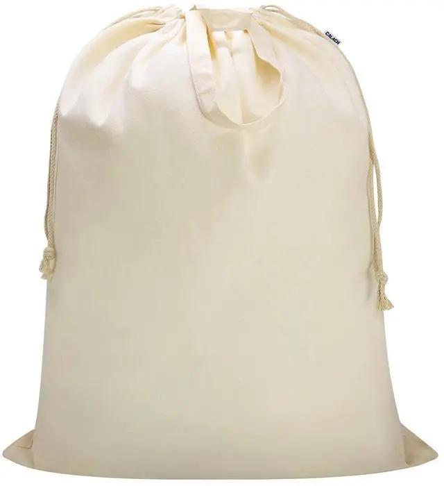 Main image of Canvas Laundry Bag 33"Wx 35"H, Thick Canvas Laundry Bag with Handles & Drawstring, Extra Large Heavy Duty Washable Basket Liner Hamper Liner Storage Sack (Beige XL, 1 Pack)
