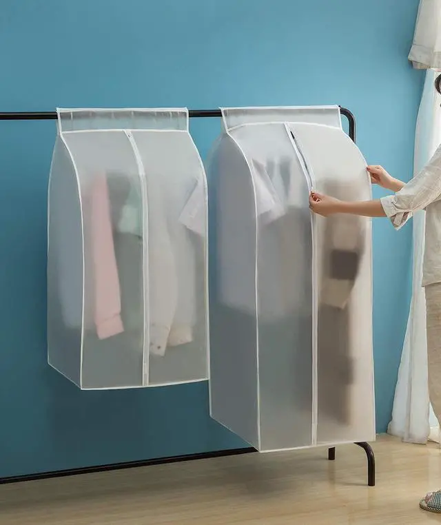 Alt view image 7 of 7 - Garment Bags M/oth-proof Dust Cover Coat Hanging Clothes Storage Bag Premium Thickened Clothing Organizer Moisture-proof Dust-proof Clothes Cover